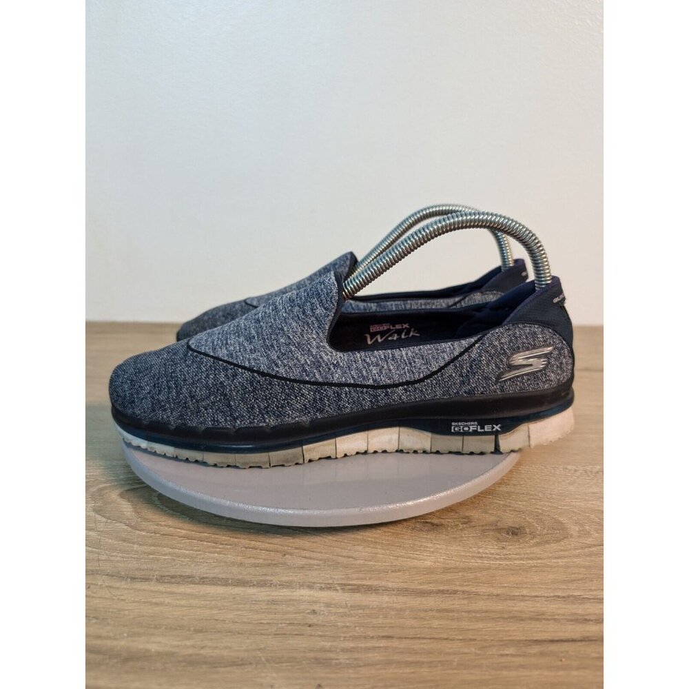 Skechers Women's Go Flex Walk 14010 Navy Round Toe Slip On Sneaker Shoes Sz 9.5 - Picture 6 of 11